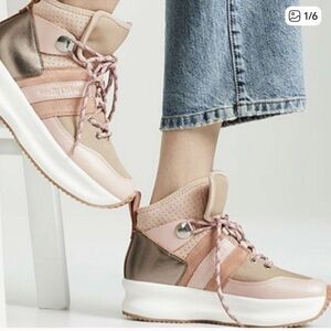 See By Chloe Pink and Brown Ankle Booties